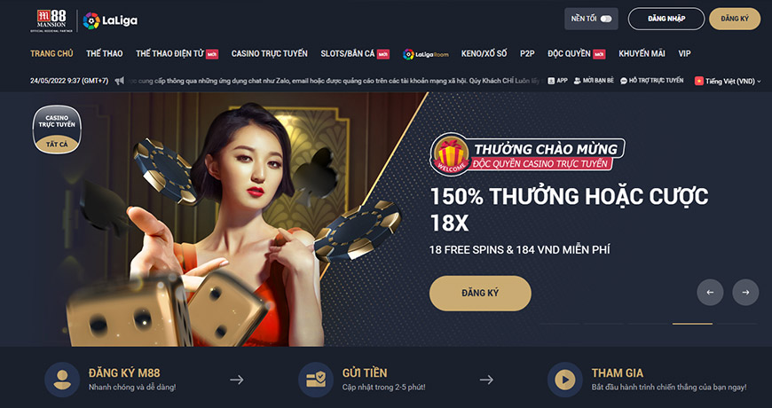 Mansion đã trở thành thương hiệu nhà cái uy tín hàng đầu châu Á